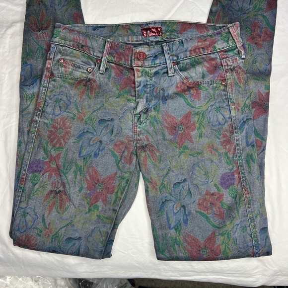 MOTHER The Vamp Ghost and Roses Skinny Jeans size 26 inseam 28” - Picture 1 of 8